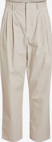 Pantaloni con pieghe 'Nancy' di OBJECT in beige: frontale