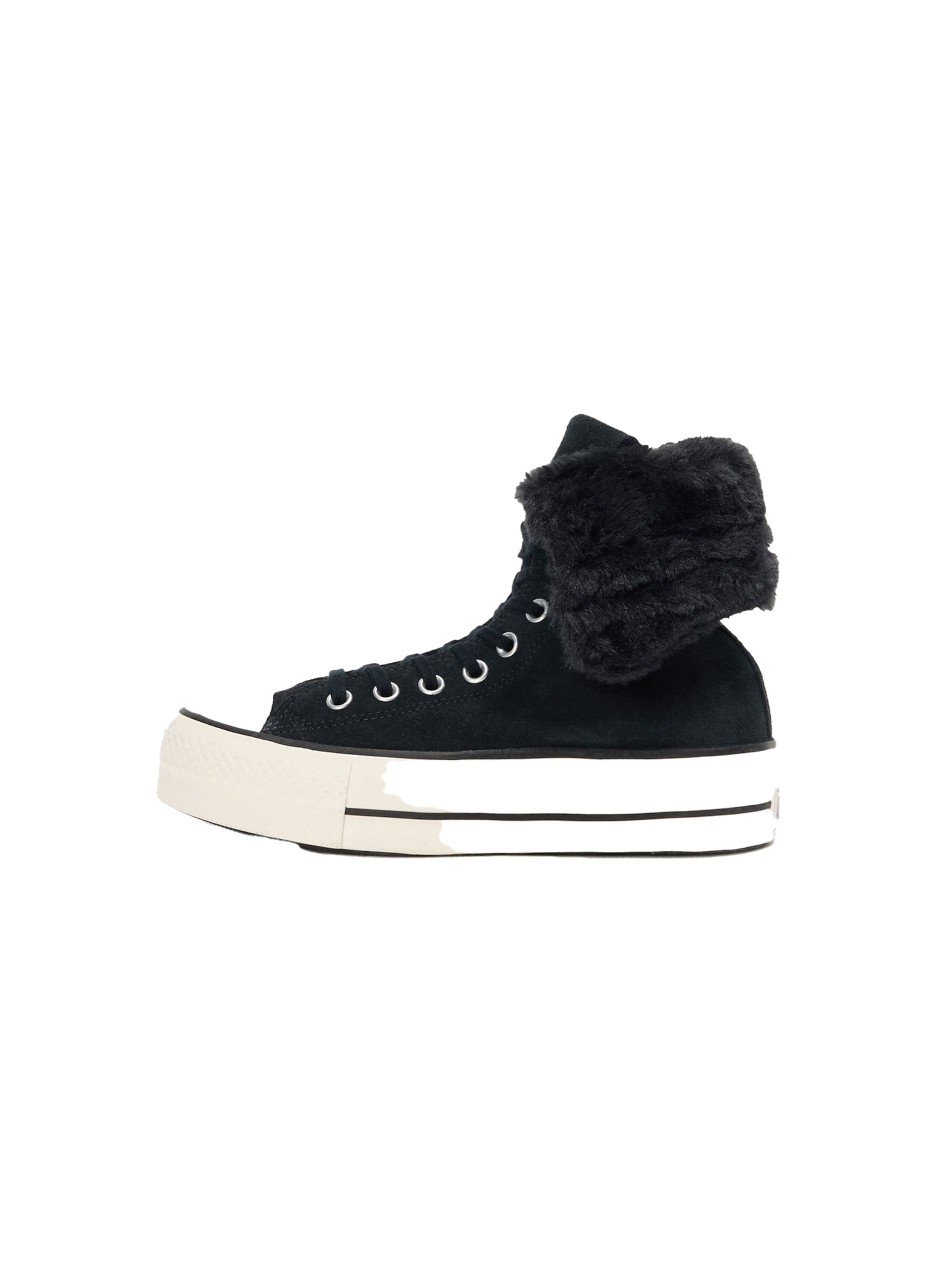 CONVERSE Hög sneaker 'CTAS FOLD OVER' i svart: framsida
