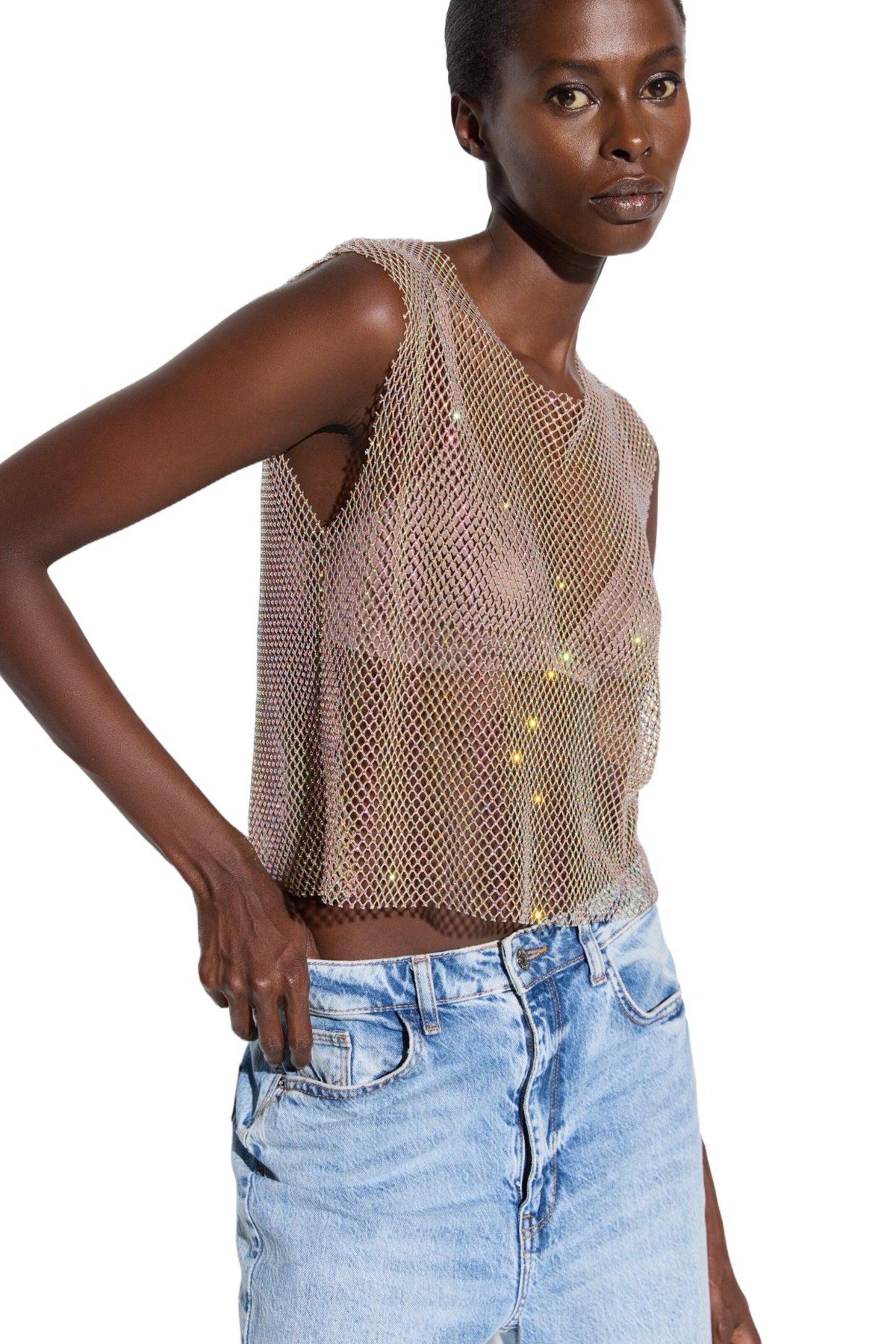 No Matter What Top in Weiß: Vorderseite