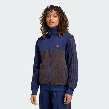 ADIDAS ORIGINALS - Casaco em moletão 'Firebird' em azul: frente