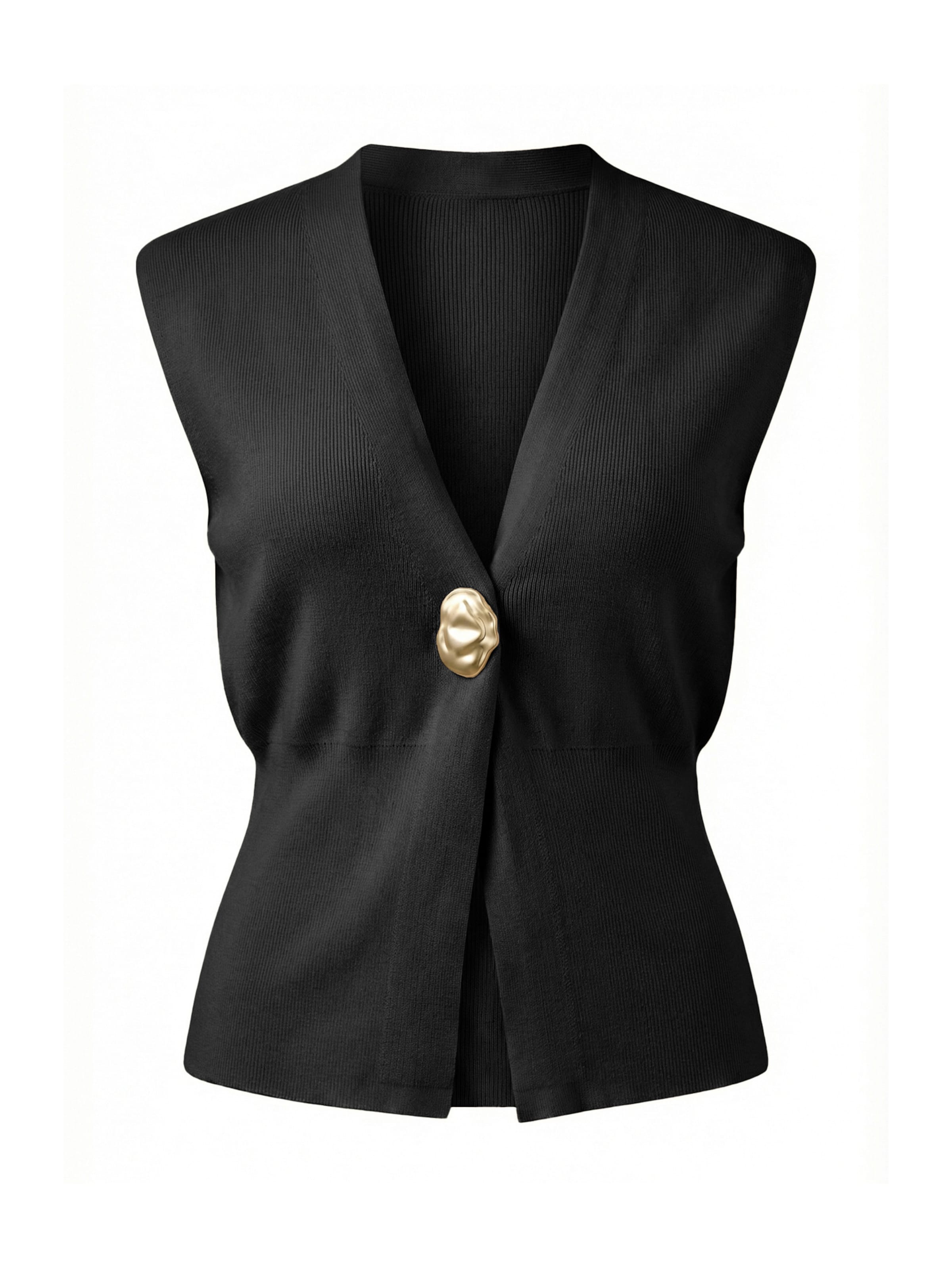 Imily Bela Πλεκτό γιλέκο σε μαύρο: μπροστά