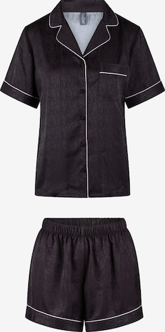 LingaDore Korte pyjama in Zwart: voorkant