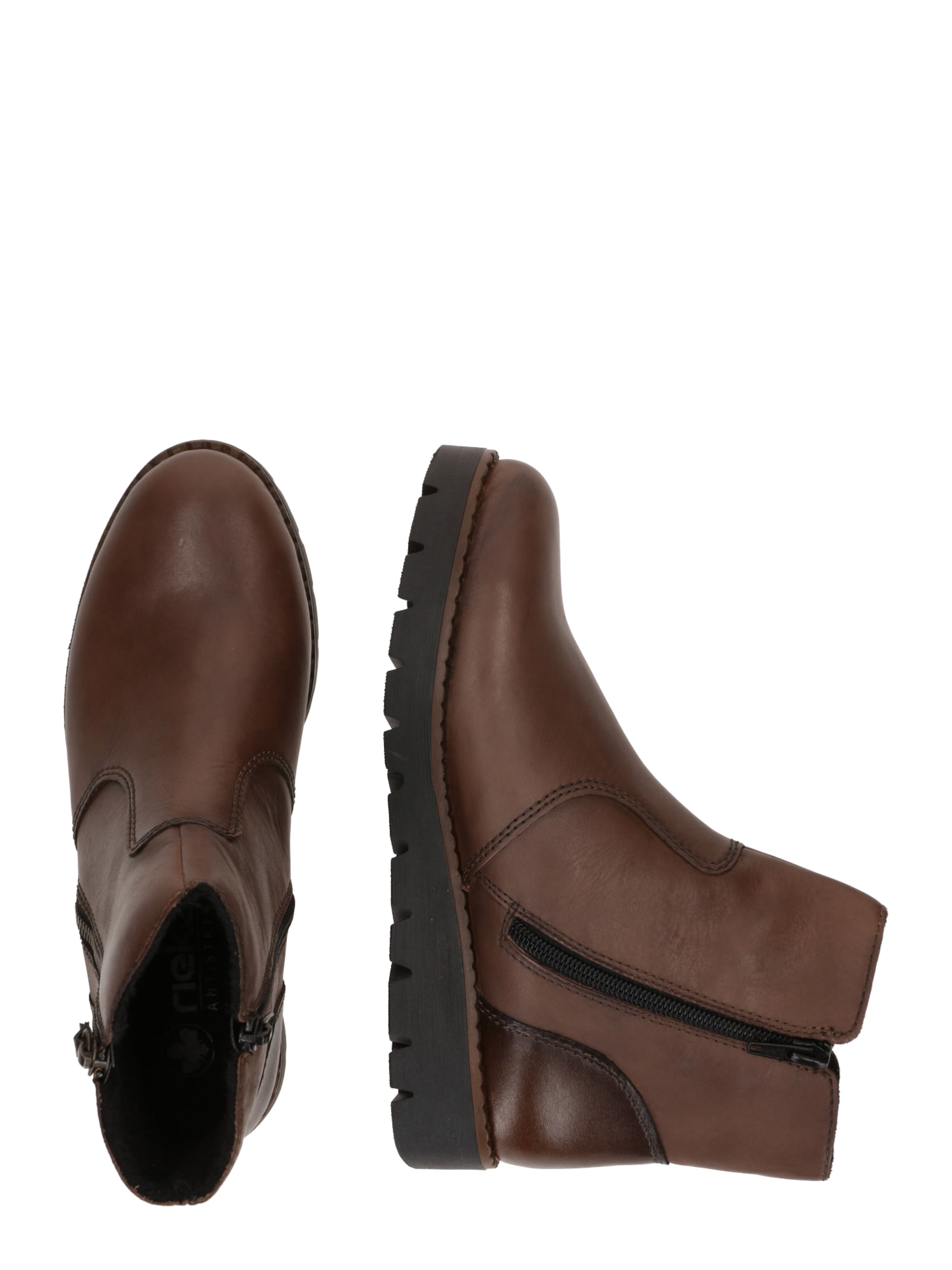 Rieker Gležnarji | rjava barva: ob strani