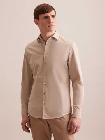 Coupe slim Chemise SEIDENSTICKER en beige