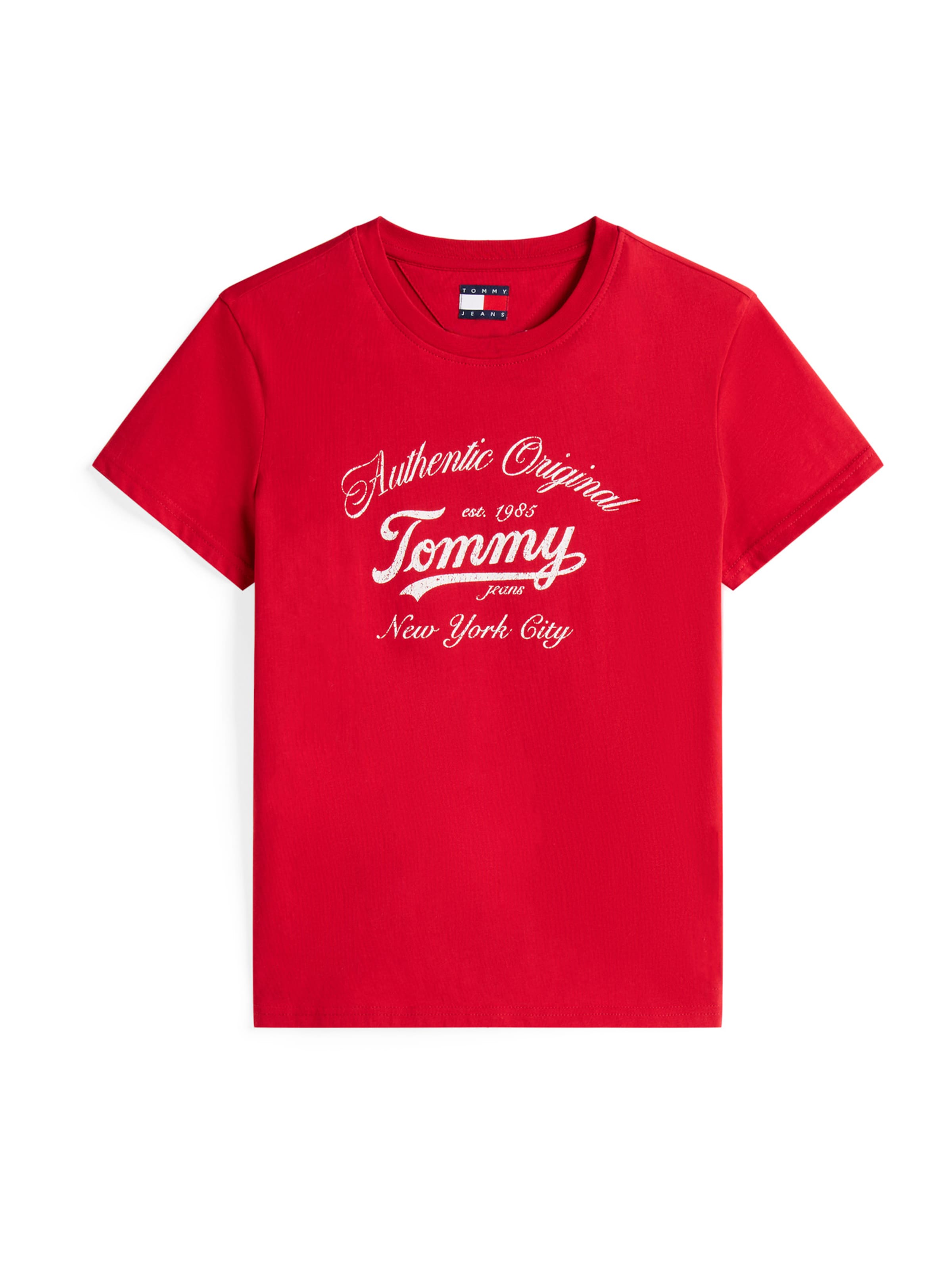 Tommy Jeans Μπλουζάκι 'ESSENTIAL' σε κόκκινο: μπροστά