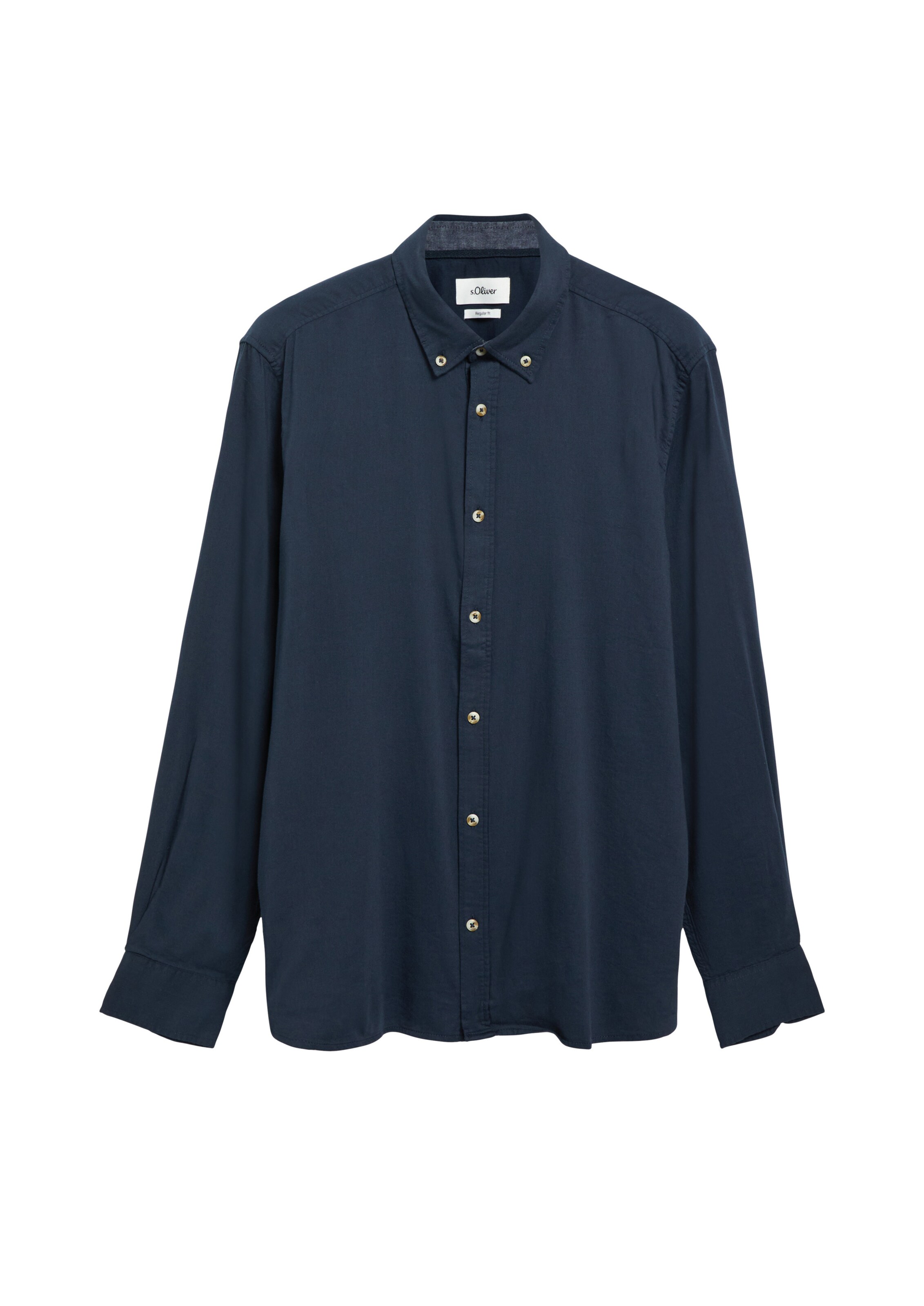 s.Oliver Button Up Shirt in Blue: front