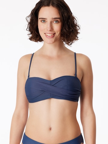 SCHIESSER Bustier Bustier-Bikini-Top ' Mix & Match Swim ' in Blau: predná strana