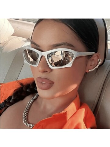 Lunettes de soleil VEYREY en blanc : devant