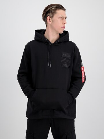 ALPHA INDUSTRIES Sweatshirt in Black: front