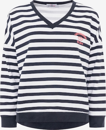 Sweat-shirt Zwillingsherz en bleu : devant