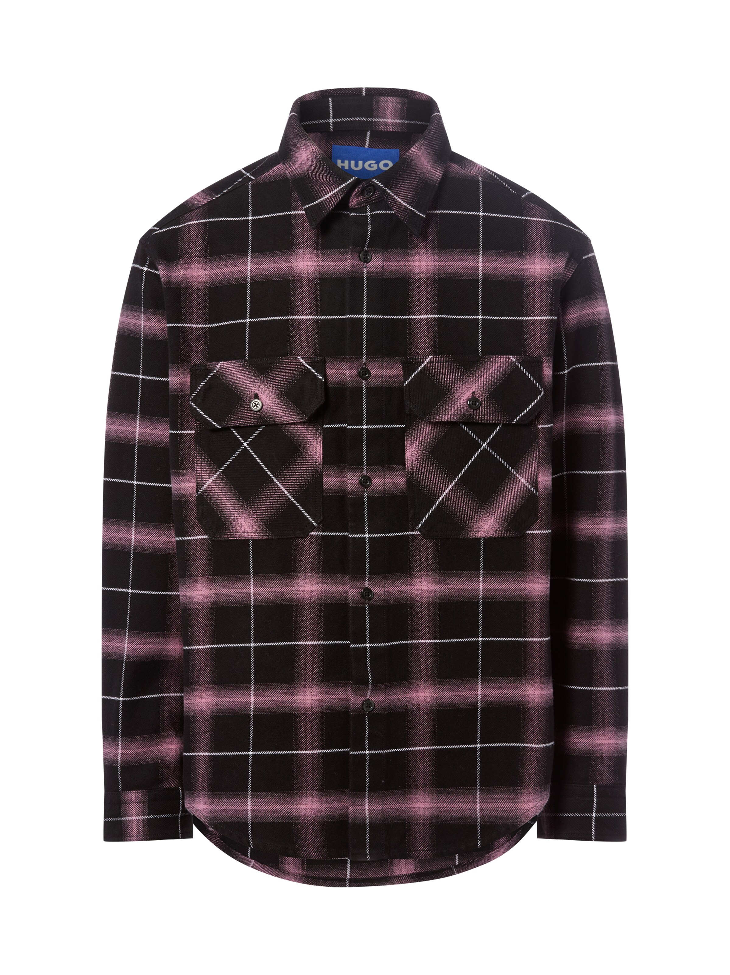 HUGO Comfort fit Button Up Shirt ' Ebolt ' in Black: front