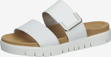 GABOR Mules in White: front