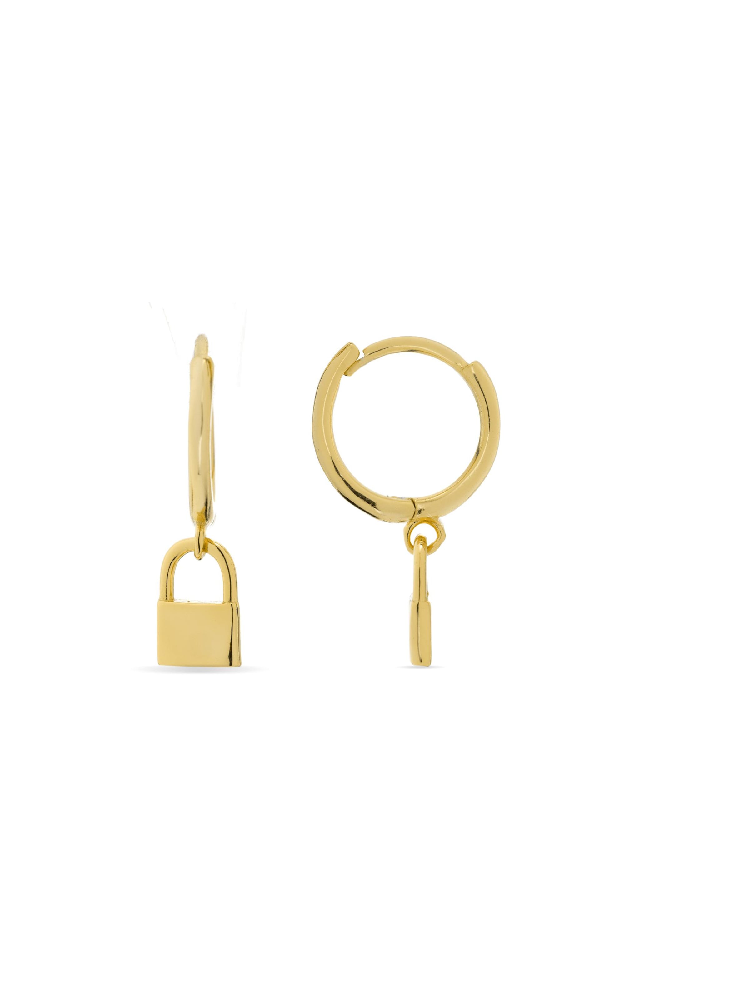 Luxenter Oorbellen 'Candado' in Goud: voorkant