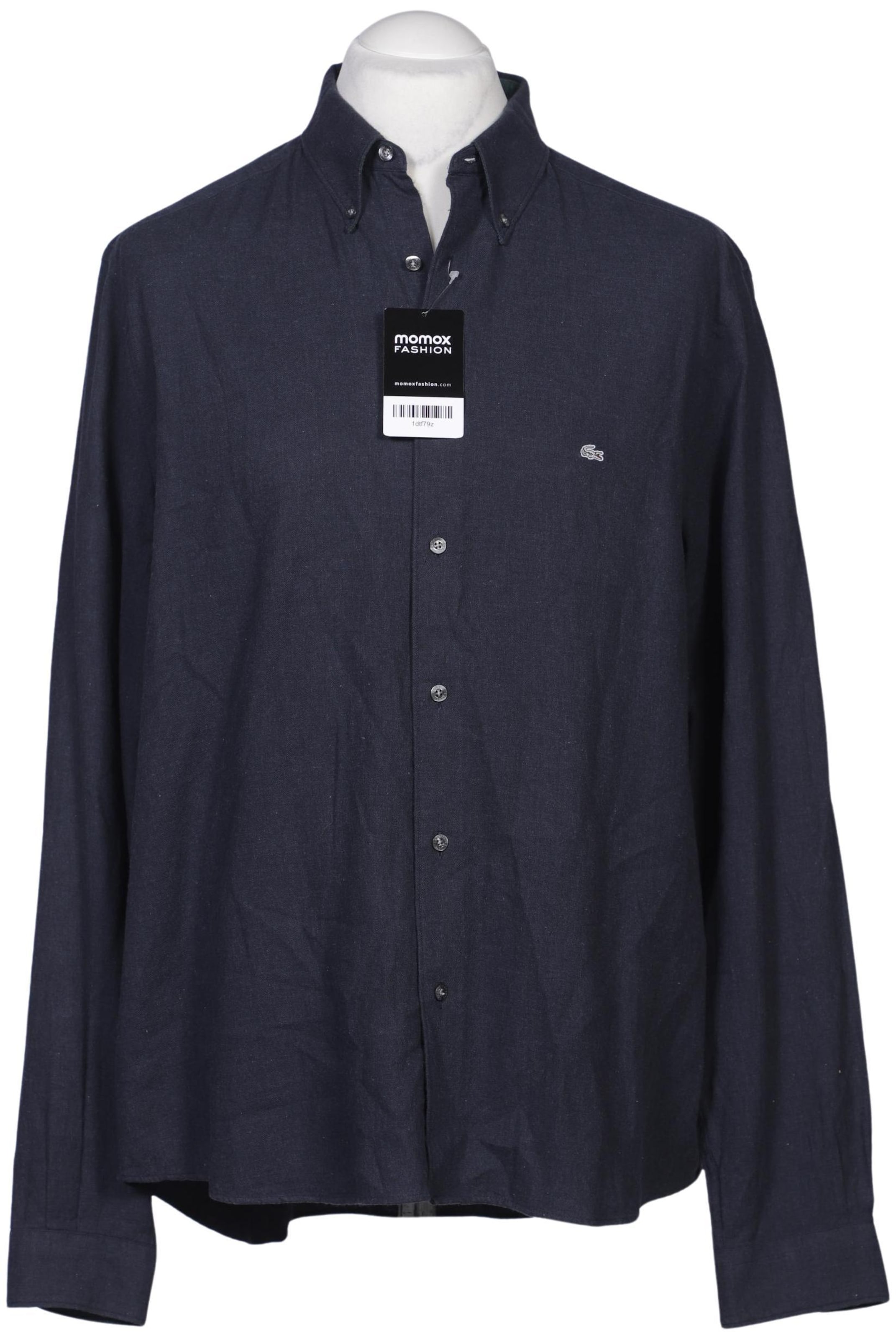 LACOSTE Button Up Shirt in XL in Blue: front