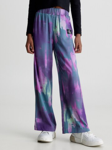 Calvin Klein Jeans Wide leg Pants in Purple: front