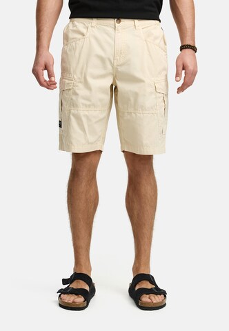 Regular Pantalon cargo 'Dreier' INDICODE JEANS en beige : devant