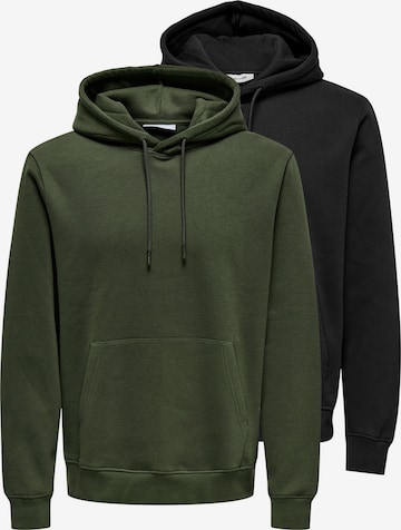 Only & Sons Sweatshirt 'Connor' in Green: front