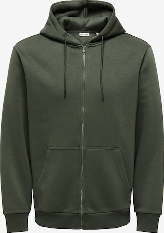 Only & Sons Sweat jacket 'ONSceres' in Green: front
