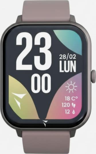 Techmade Digitaluhr 'Glow Smartwatch mit passender Pochette' in grau, Produktansicht