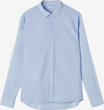 IUMAN Intimissimi Uomo Button Up Shirt in Blue: front
