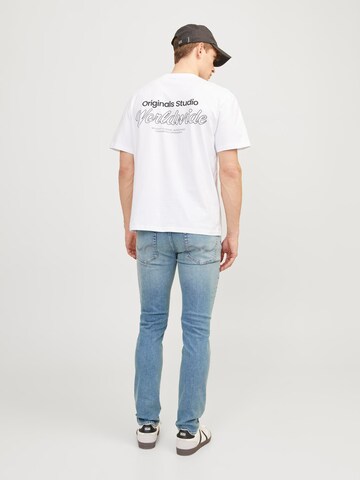 JACK & JONES Slimfit Jeans 'LIAM ORIGINAL SQ 001' in Blau