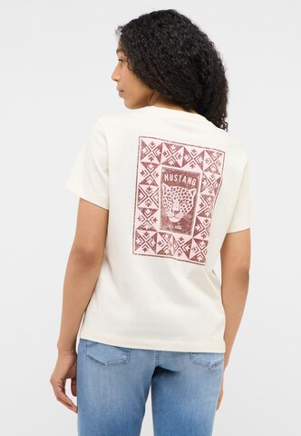 MUSTANG T-Shirt 'Floris' in Weiß