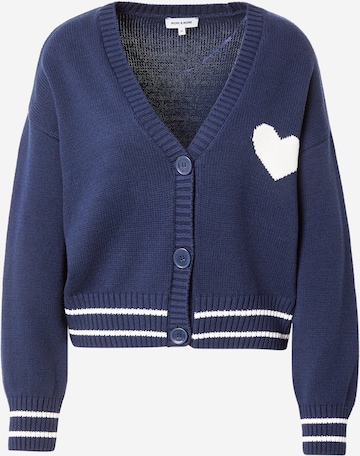 MORE & MORE Neuletakki värissä sininen: etupuoli