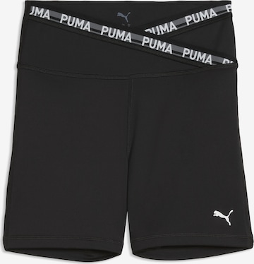 PUMASkinny Sportske hlače 'Strong' - crna boja: prednji dio