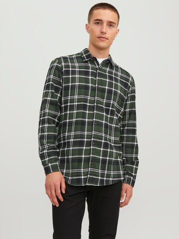 JACK & JONES Regular Fit Hemd in Grün: predná strana