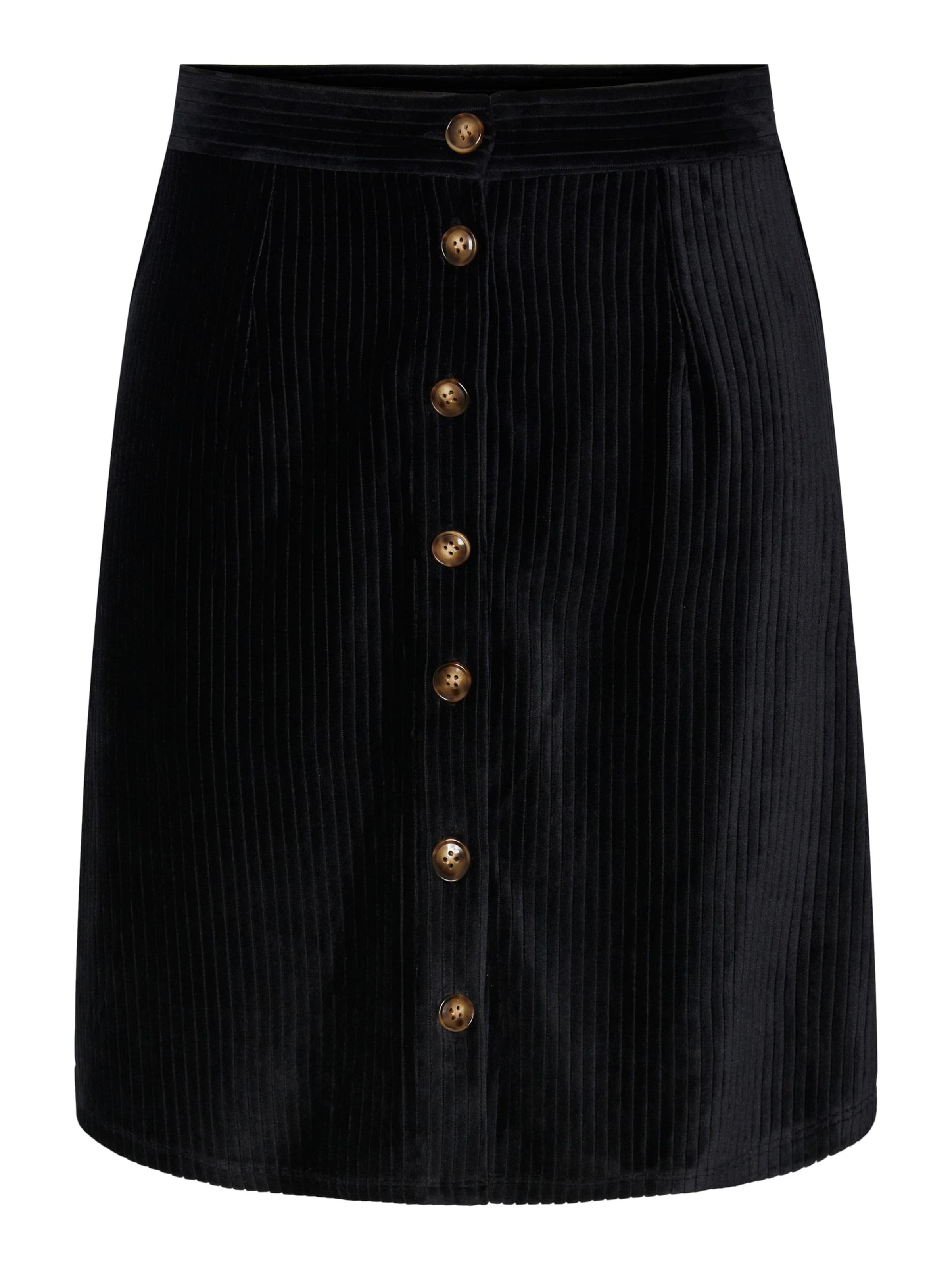 juoda PIECES Sijonas 'NIDA': priekis