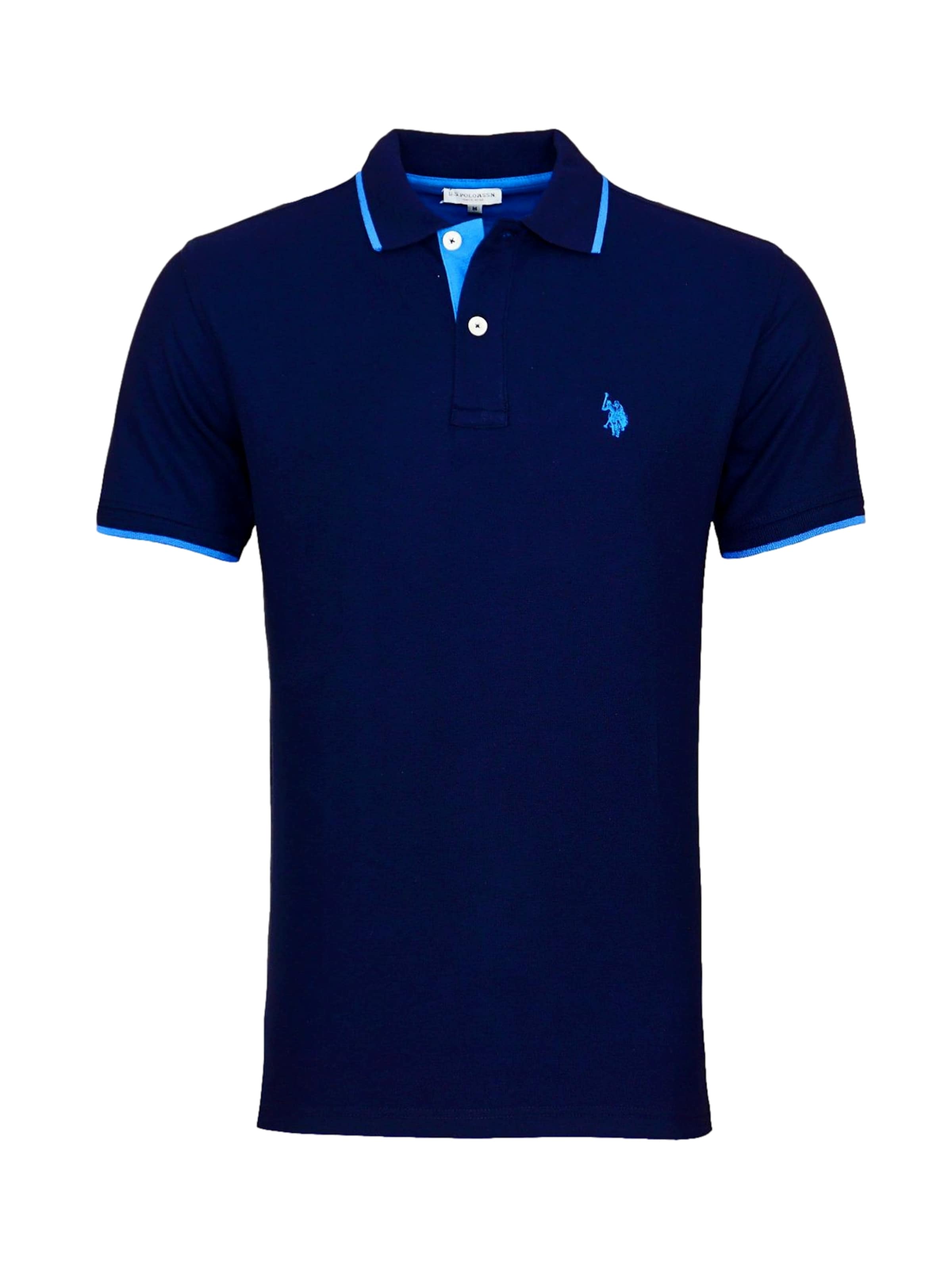 U.S. POLO ASSN. Shirt in de kleur Lichtblauw / Donkerblauw, Productweergave