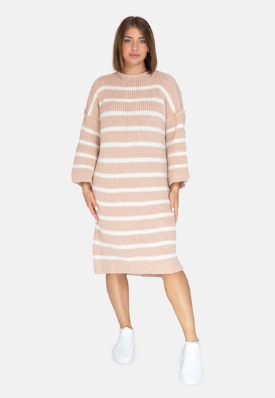 Elara Strickkleid in nude / hellbeige, Produktansicht