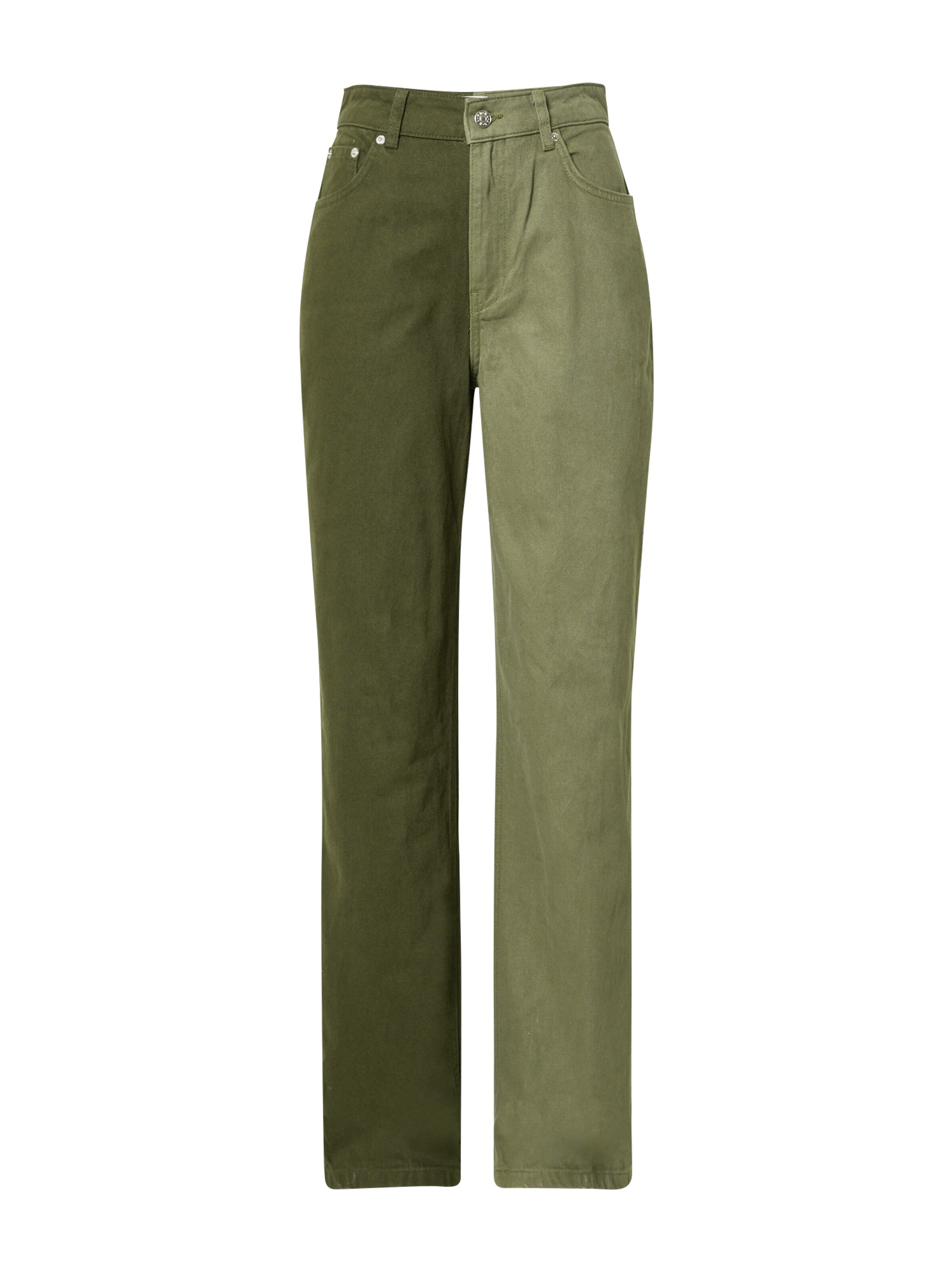 Donna Taglie comode NA-KD Jeans in Verde Chiaro, Verde Scuro 