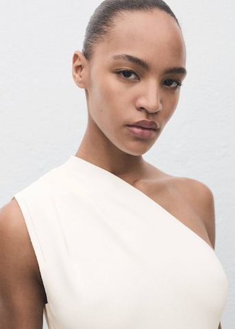 MANGO Knitted dress in Beige