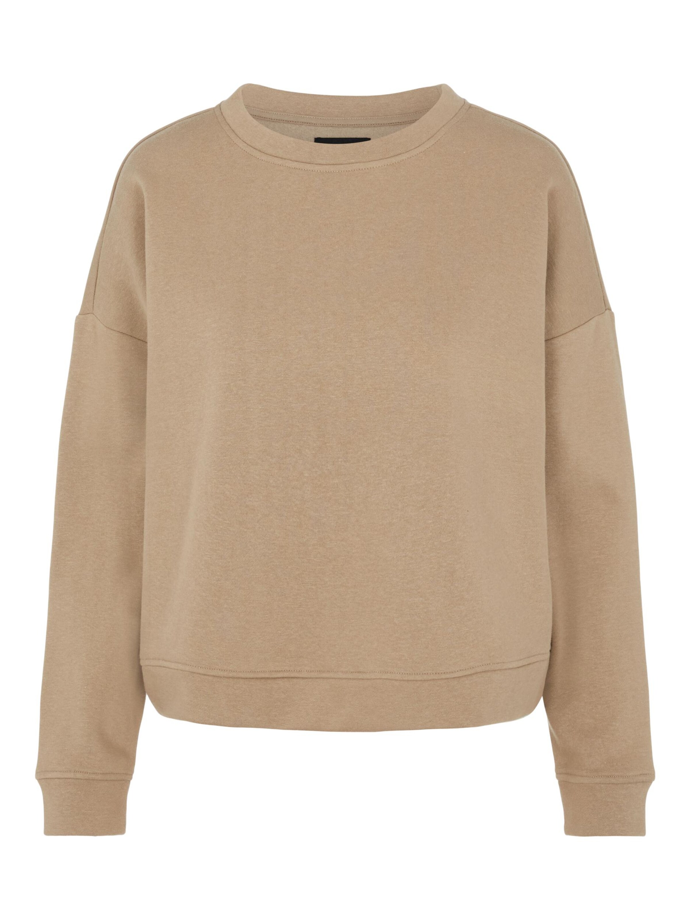 PIECES Sweatshirt 'Chilli' in Brown: front