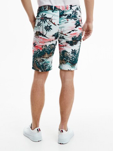 TOMMY HILFIGER Slimfit Broek 'Hawaiian' in Groen