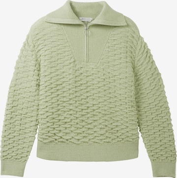 Pull-over TOM TAILOR DENIM en vert : devant