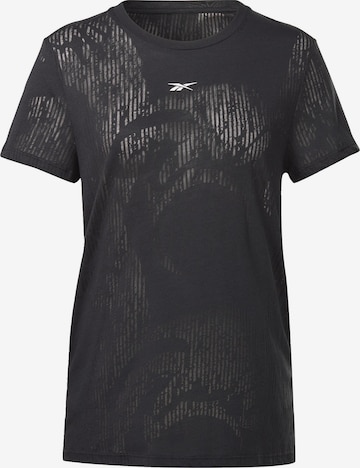 T-shirt fonctionnel Reebok en noir : devant