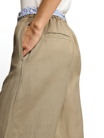TOM TAILOR Wide leg Trousers in Beige