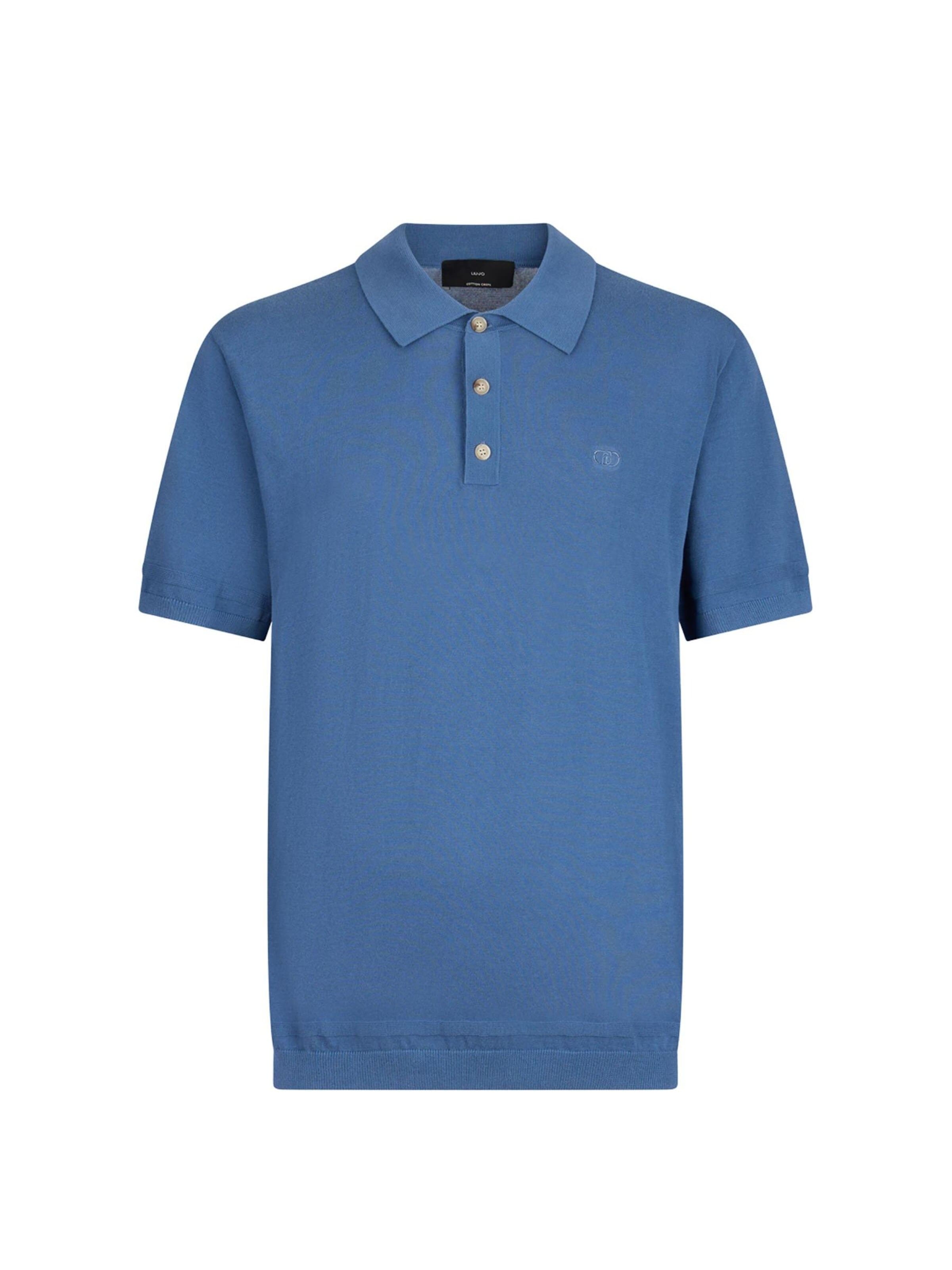 T-Shirt 'LIU JO UOMO POLO POLOCREPE POLO' Liu Jo en bleu : devant