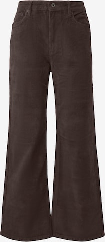 Wide Leg Pantalon QS en marron : devant