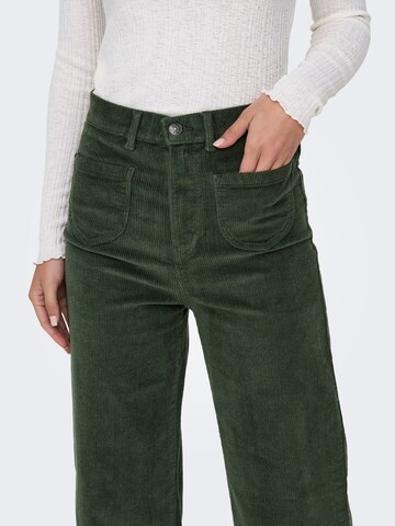 ONLY Wide leg Trousers 'ONLHOPE' in Green