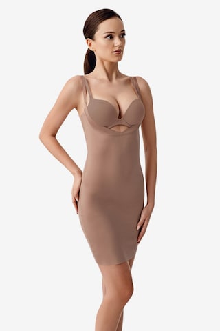 Robe gainante C&City en beige : devant