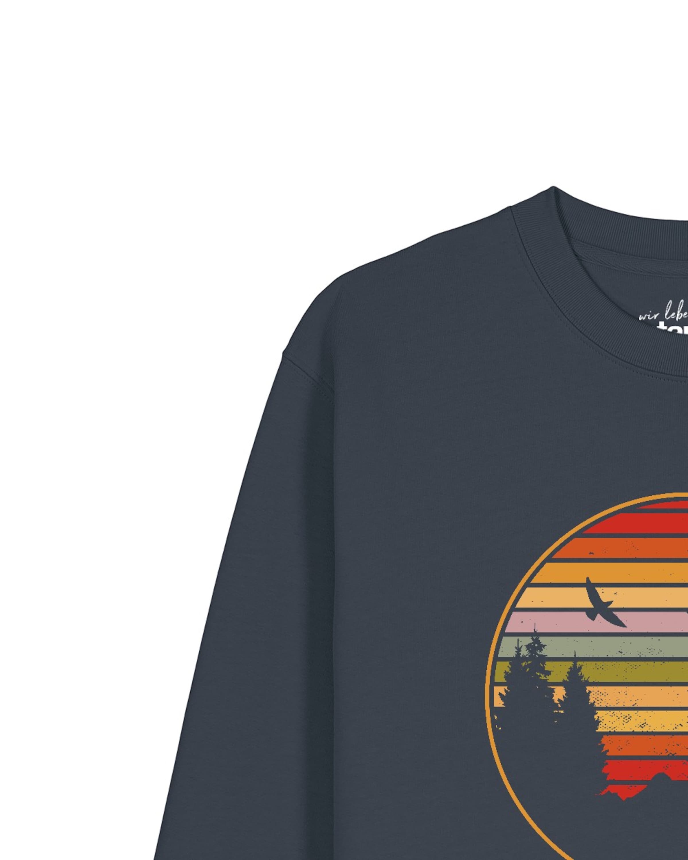 Watapparel Sweatshirt 'Sunset Berge & Tannen' in Grijs