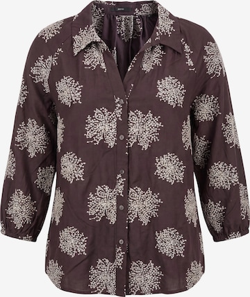 Camicia da donna di zero in marrone: frontale