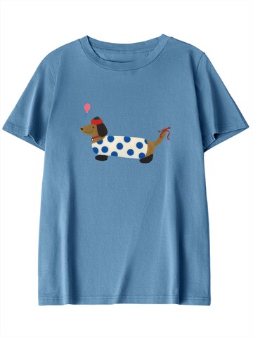 GORHEY Shirt 'Women's Summer Casual Print Shirt, Short-Sleeve Loose Fit'‌‌‌‌‌‌‌ in Blau
