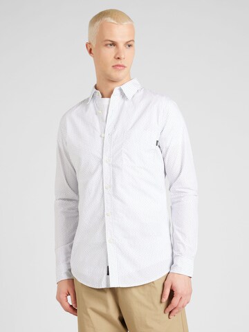 Dockers Regular fit Button Up Shirt in White: front