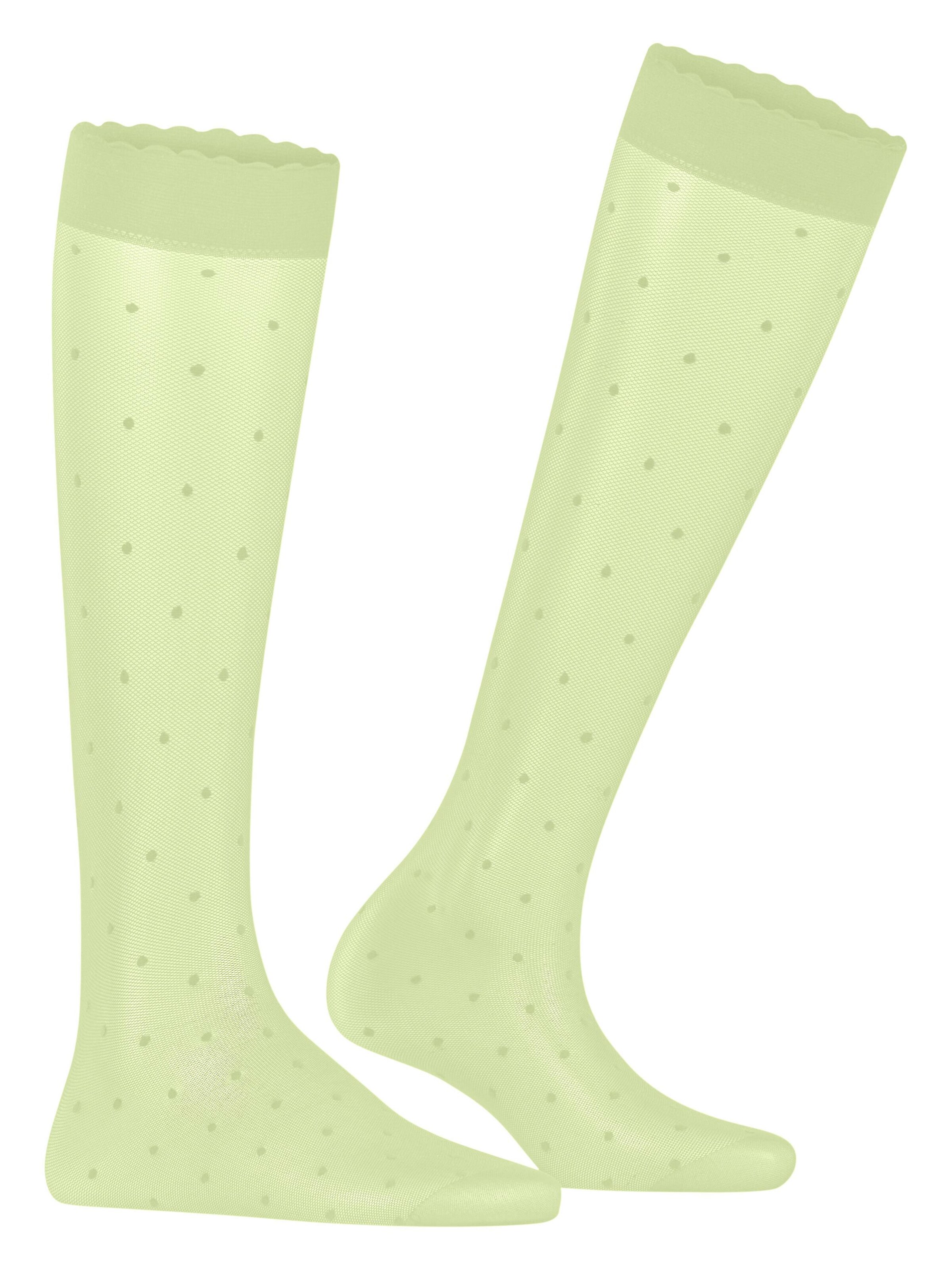 FALKE Over the Knee Socks 'Dot' in Yellow