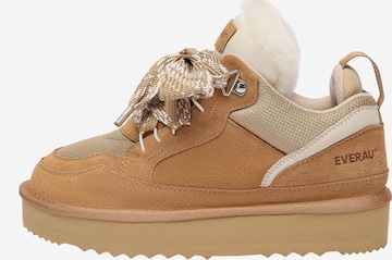 Everau Matalavartiset tennarit 'Marbled' värissä ruskea: etupuoli