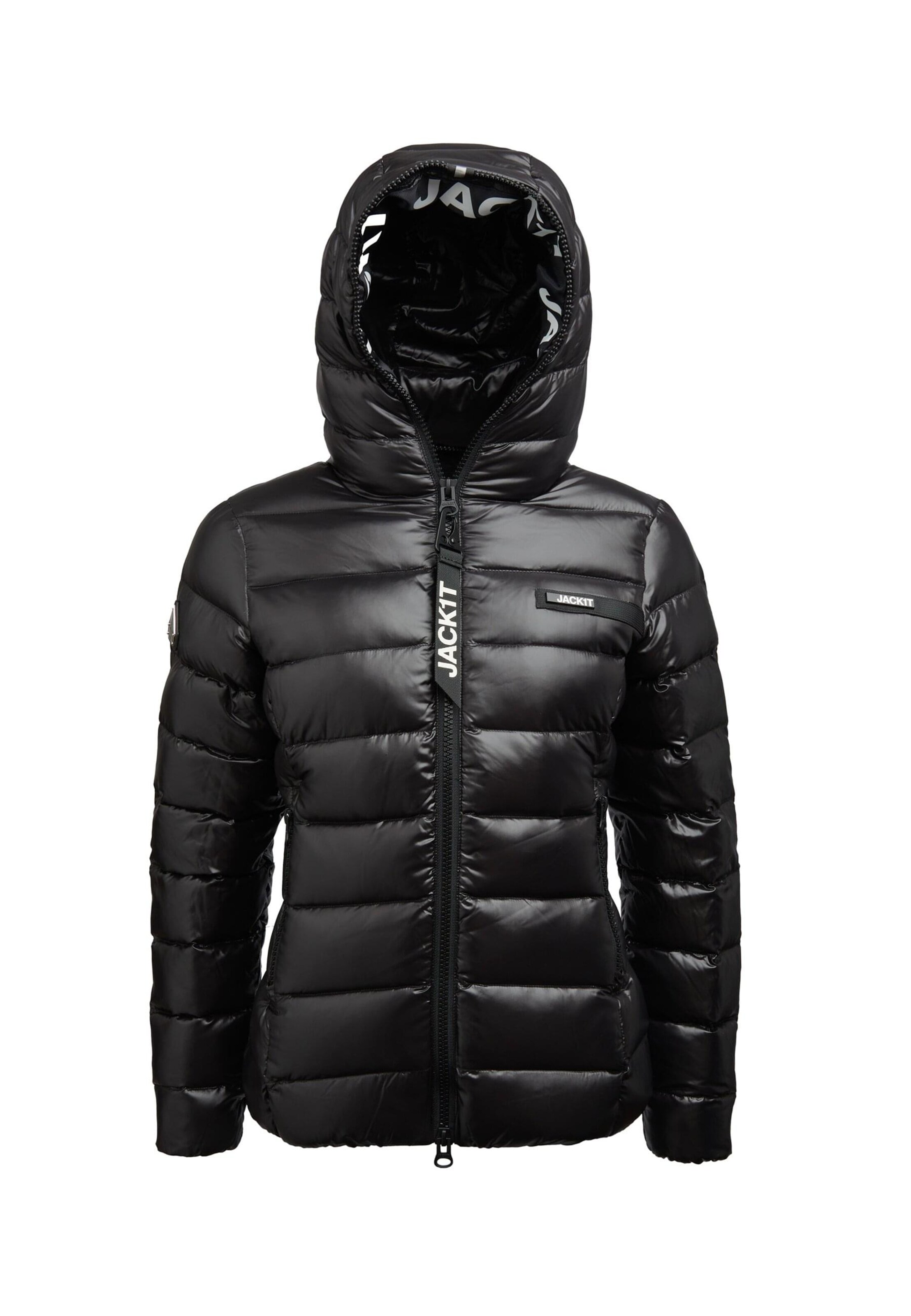 JACK1T Tussenjas 'R3D Slick Racer' in Zwart: voorkant